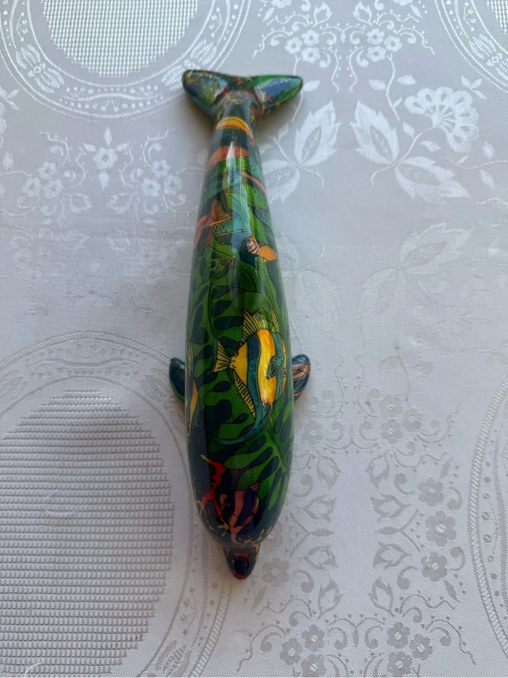 Sea/Marine Life Dolphin Ceramic Home Decor Art Design Piece Multicolored Graphic